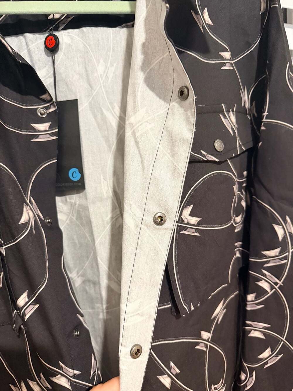 Cookies Livewire All Over Print Long Sleeve Buttondown Shirt 3XL - Picture 6 of 9